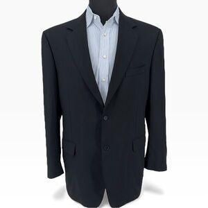 CANALI Current Travel Blazer 44R Black Pique Textured Water Resistant $1995